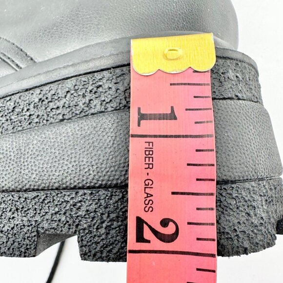 Missguided Combat Boots Size 6.5 Black Lace Up Side Zip Platform 2 in Heel NWOT - Picture 7 of 7